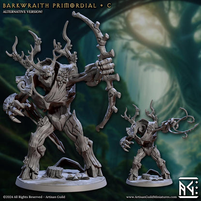 Barkwraith Primordial, Pose C - Deeproot Spriggans - 32mm Scale - Unpainted Miniature for DnD, Pathfinder, Tabletop RPGs - Artisan Guild