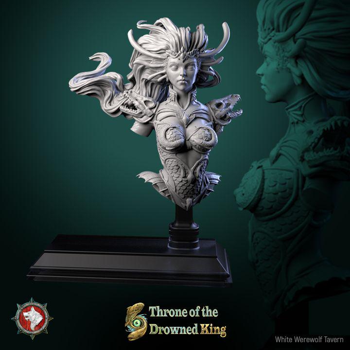 Morwenna, Lost Maiden of the Swamp - Unpainted Miniature Bust