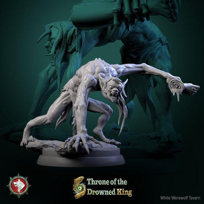 Drowned Lurkers, Drowned Zombies - 32mm Scale - Unpainted Miniature for DnD, Pathfinder, Tabletop RPGs - White Werewolf Tavern