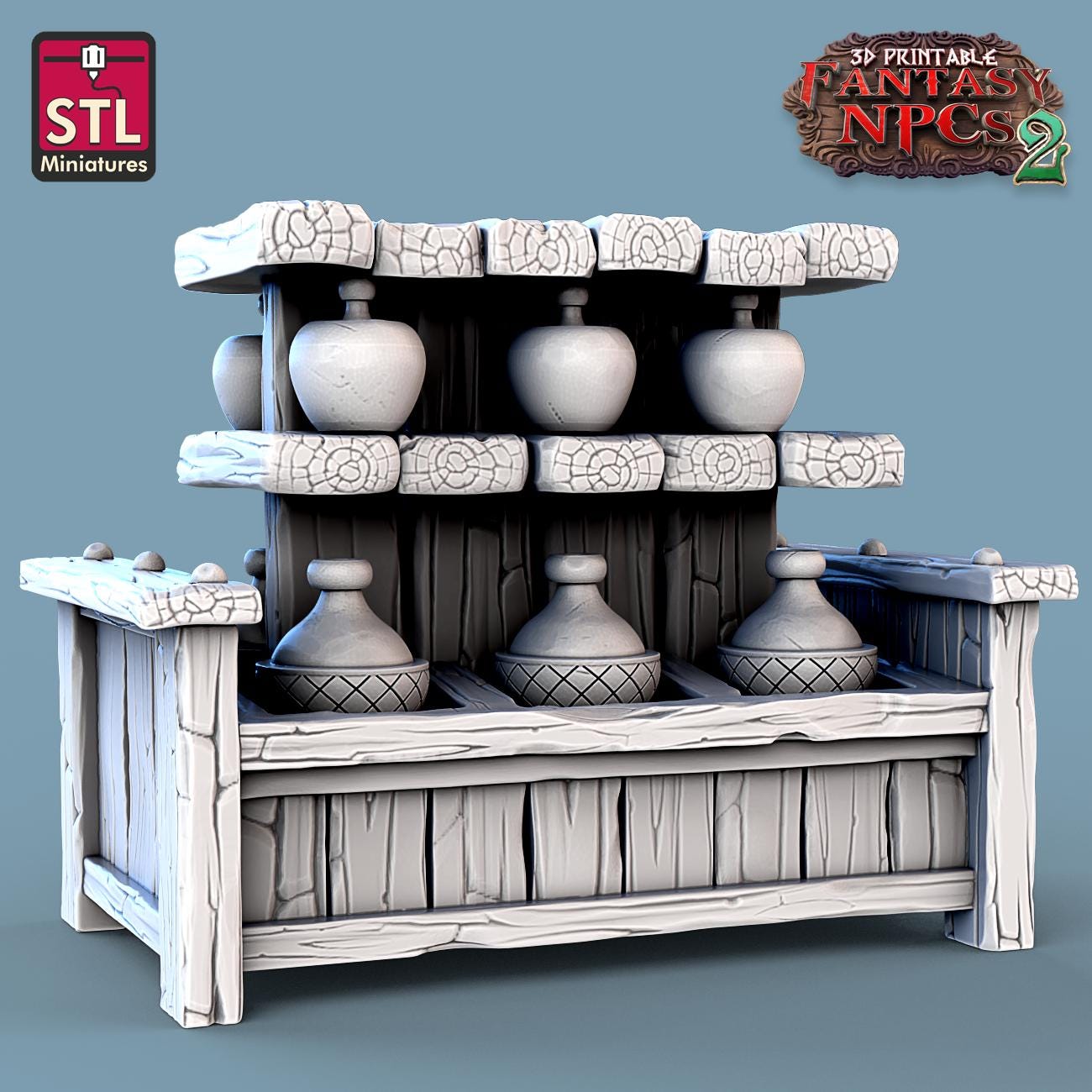 Winemaker Set - Townsfolk & NPCs - 32mm Scale - Unpainted Miniature for DnD, Pathfinder, Tabletop RPGs, and Dioramas - STL Miniatures