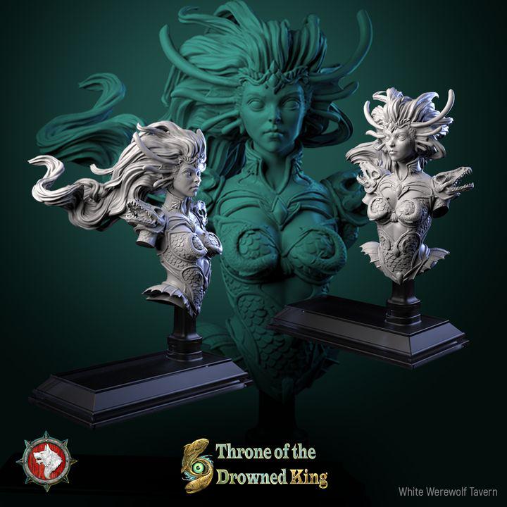 Morwenna, Lost Maiden of the Swamp - Unpainted Miniature Bust