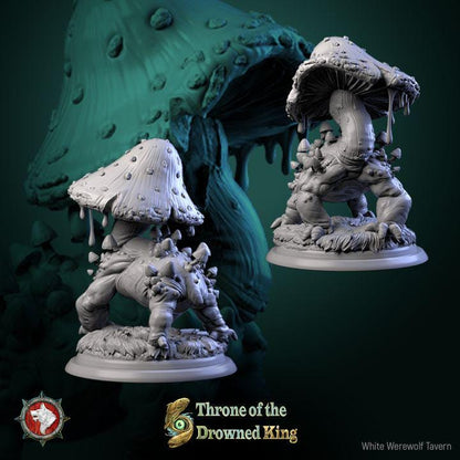 Fungal Hound, Mushroom Creature - 32mm Scale - Unpainted Miniature for DnD, Pathfinder, Tabletop RPGs - White Werewolf Tavern