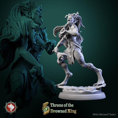 Daughters of the Drowned, Drowned Zombies - 32mm Scale - Unpainted Miniature for DnD, Pathfinder, Tabletop RPGs - White Werewolf Tavern