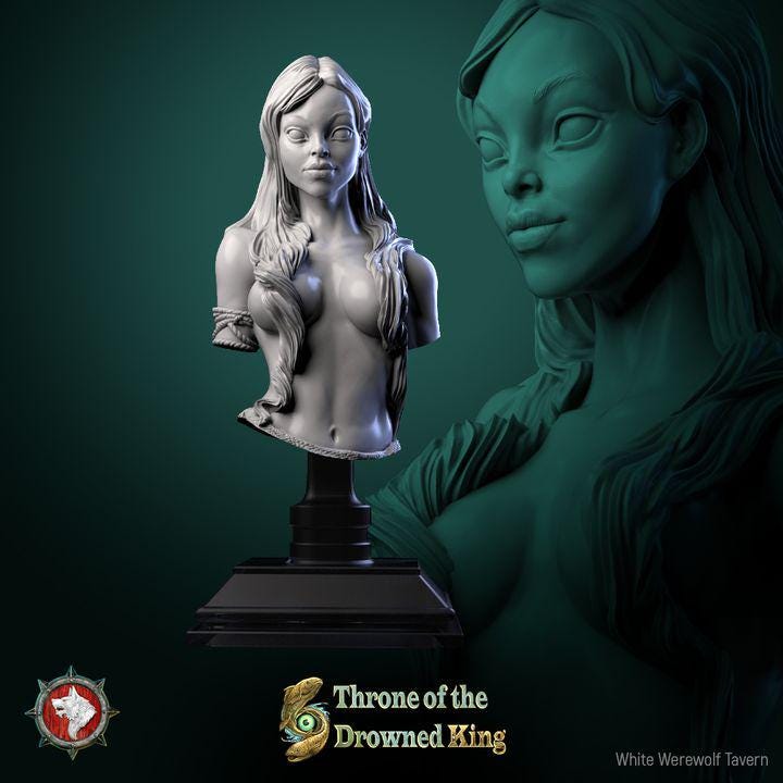 Drowned Mistress - Unpainted Miniature Bust
