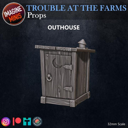 Farm Props - Trouble at Farms Set - 32mm Scale - Unpainted Miniature for DnD, Pathfinder, Tabletop RPGs - Imagine Minis