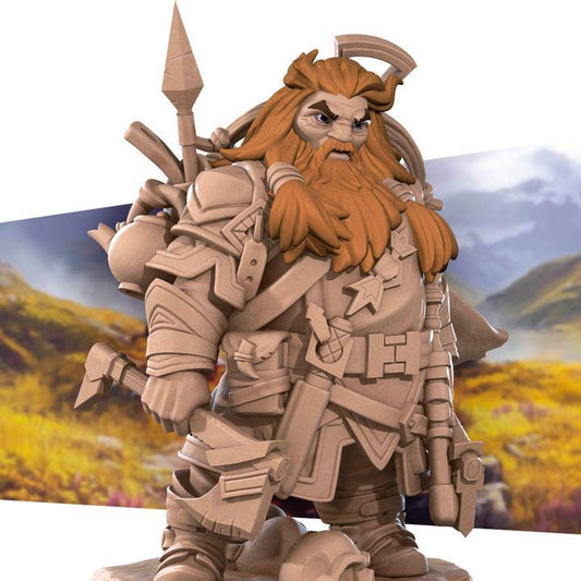 Dwarf Ranger- 32mm, 35mm Scale - Unpainted Miniature for DnD, Pathfinder, Tabletop RPGs - Bite the Bullet