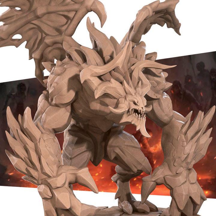 Gargoyle - 32mm, 35mm Scale - Unpainted Miniature for DnD, Pathfinder, Tabletop RPGs - Bite the Bullet