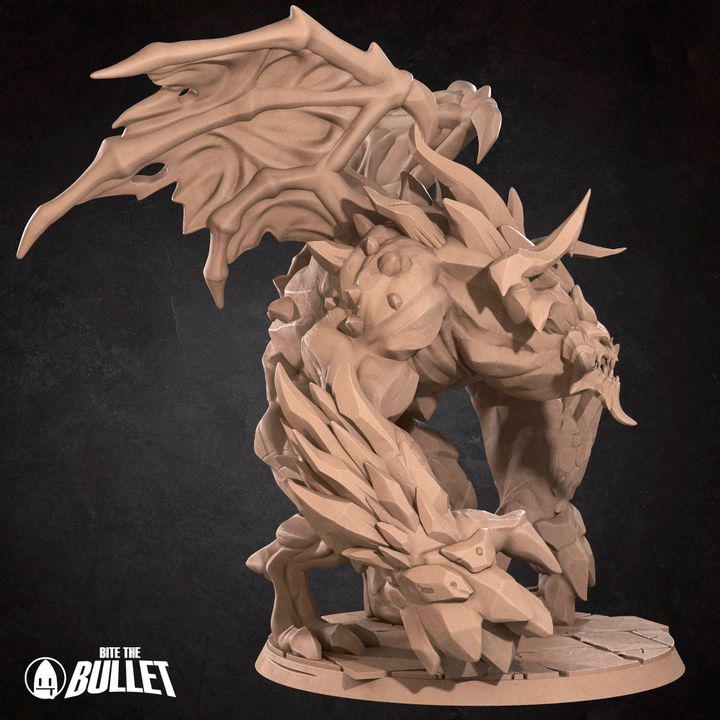 Gargoyle - 32mm, 35mm Scale - Unpainted Miniature for DnD, Pathfinder, Tabletop RPGs - Bite the Bullet