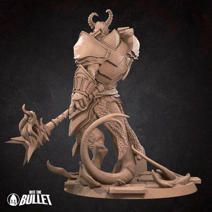 Fire Hellion - 32mm, 35mm Scale - Unpainted Miniature for DnD, Pathfinder, Tabletop RPGs - Bite the Bullet