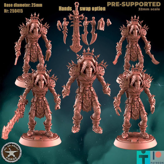 Undead Male Heritage Armor - 32mm Scale - Unpainted Miniature for DnD, Pathfinder, Tabletop RPGs - My3dPrintForge