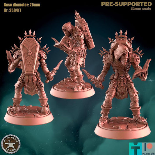 Undead Warlock, Heritage Armor - 32mm Scale - Unpainted Miniature for DnD, Pathfinder, Tabletop RPGs - My3dPrintForge