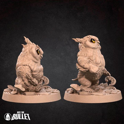 Owlbear Cubs - 32mm, 35mm Scale - Unpainted Miniature for DnD, Pathfinder, Tabletop RPGs - Bite the Bullet