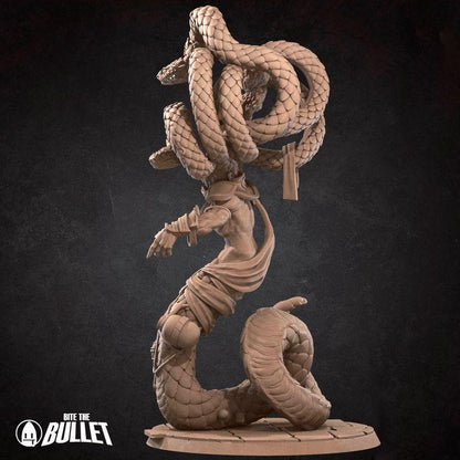 YuanTi Anathema - 32mm, 35mm Scale - Unpainted Miniature for DnD, Pathfinder, Tabletop RPGs - Bite the Bullet