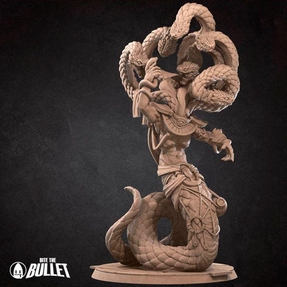 YuanTi Anathema - 32mm, 35mm Scale - Unpainted Miniature for DnD, Pathfinder, Tabletop RPGs - Bite the Bullet