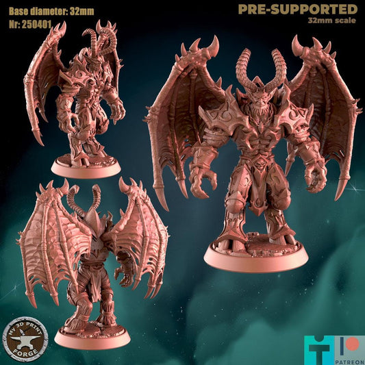 Dreadlord, 2 Poses - 32mm Scale - Unpainted Miniature for DnD, Pathfinder, Tabletop RPGs - My3dPrintForge