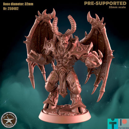 Dreadlord, 2 Poses - 32mm Scale - Unpainted Miniature for DnD, Pathfinder, Tabletop RPGs - My3dPrintForge