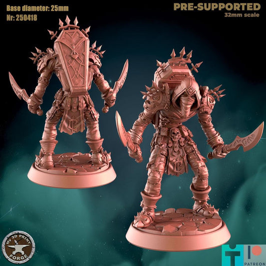 Undead Rogue, Heritage Armor - 32mm Scale - Unpainted Miniature for DnD, Pathfinder, Tabletop RPGs - My3dPrintForge