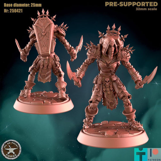 Female Undead Rogue, Heritage Armor - 32mm Scale - Unpainted Miniature for DnD, Pathfinder, Tabletop RPGs - My3dPrintForge