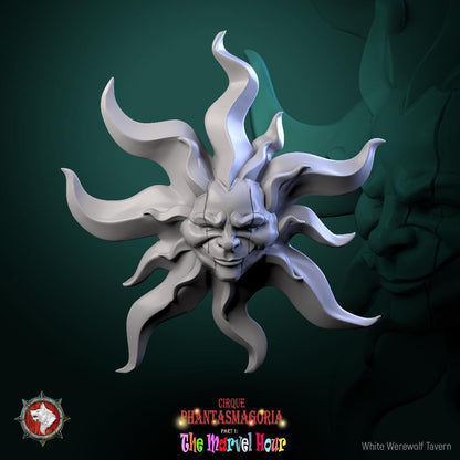 Circus Masks - 32mm Scale - Unpainted Miniature for DnD, Pathfinder, Tabletop RPGs, and Dioramas - White Werewolf Tavern