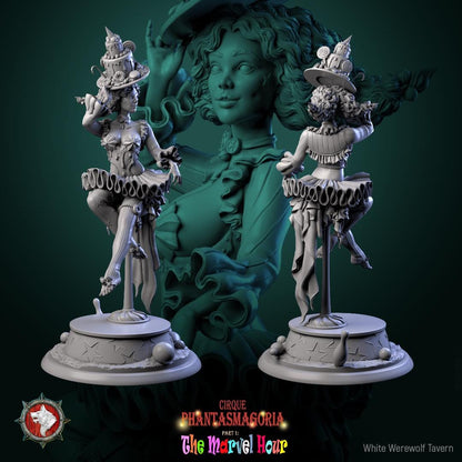 Carnival Performer, Madame Pachadora - 32mm Scale - Unpainted Miniature for DnD, Pathfinder, Tabletop RPGs - White Werewolf Tavern