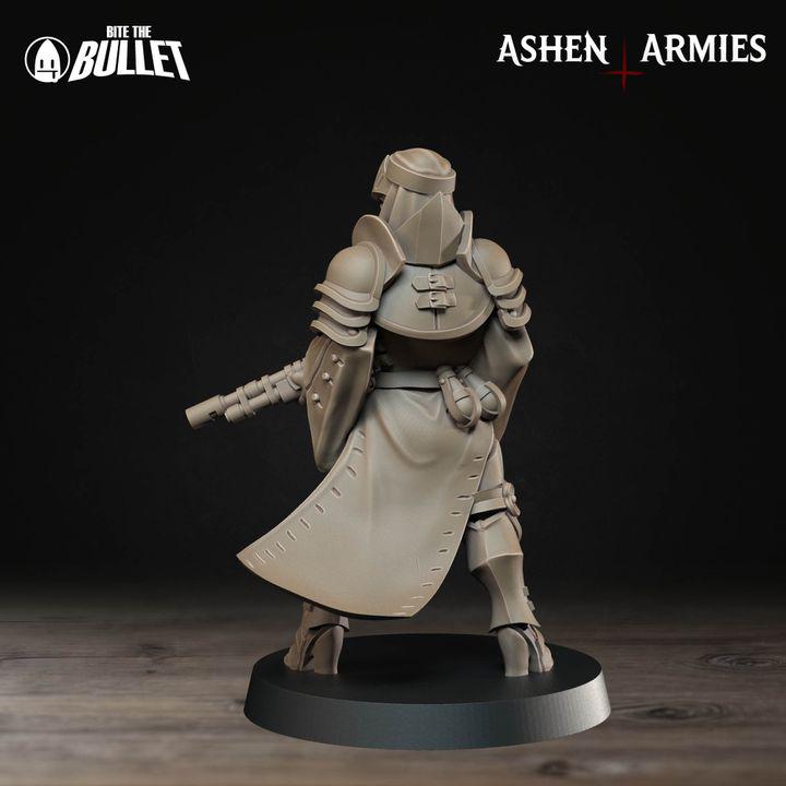 Sniper Priest - Bullet Crusade - 32mm, 35mm Scale - Unpainted Miniature for DnD, Pathfinder, Tabletop RPGs - Bite the Bullet