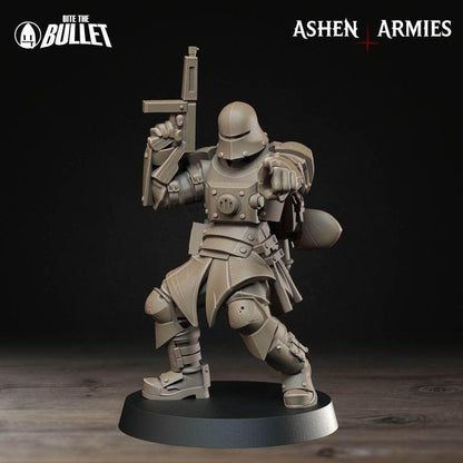 Combat Engineer - Bullet Crusade - 32mm, 35mm Scale - Unpainted Miniature for DnD, Pathfinder, Tabletop RPGs - Bite the Bullet