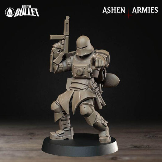 Combat Engineer - Bullet Crusade - 32mm, 35mm Scale - Unpainted Miniature for DnD, Pathfinder, Tabletop RPGs - Bite the Bullet
