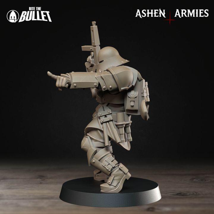 Combat Engineer - Bullet Crusade - 32mm, 35mm Scale - Unpainted Miniature for DnD, Pathfinder, Tabletop RPGs - Bite the Bullet