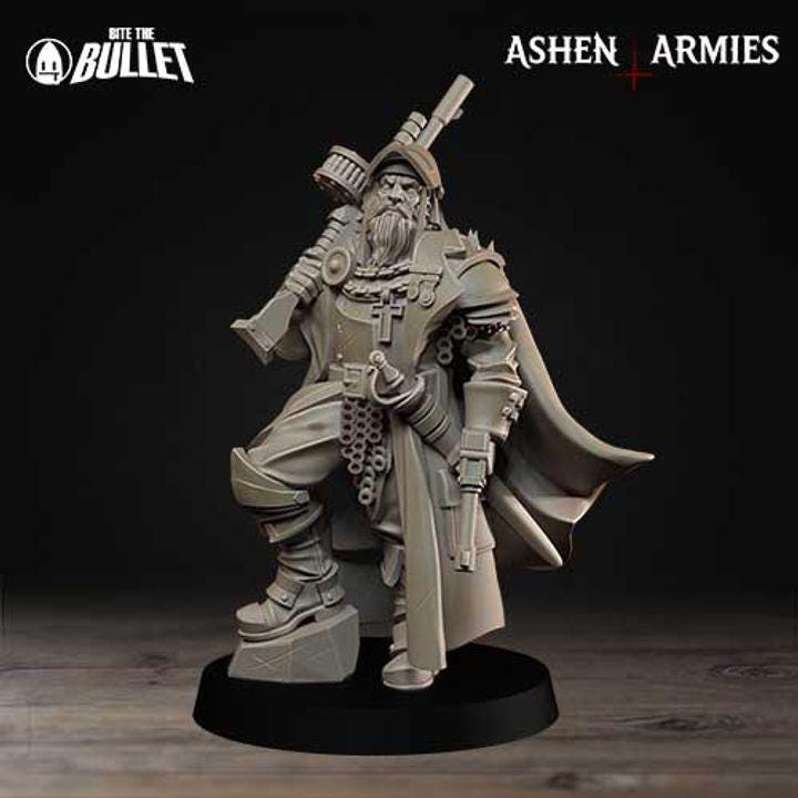 Legion Lieutenant - Bullet Crusade - 32mm, 35mm Scale - Unpainted Miniature for DnD, Pathfinder, Tabletop RPGs - Bite the Bullet