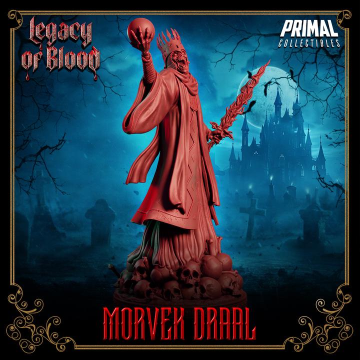 Darklord, Morvek Draal, Legacy of Blood - 28mm, 32mm, 75mm Scale - Unpainted Miniature for DnD, Pathfinder, Tabletop RPGs