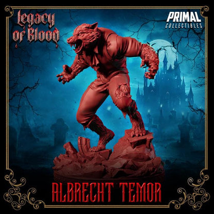 Werewolf, Albertch Tremor, Legacy of Blood - 28mm, 32mm, 75mm Scale - Unpainted Miniature for DnD, Pathfinder, Tabletop RPGs