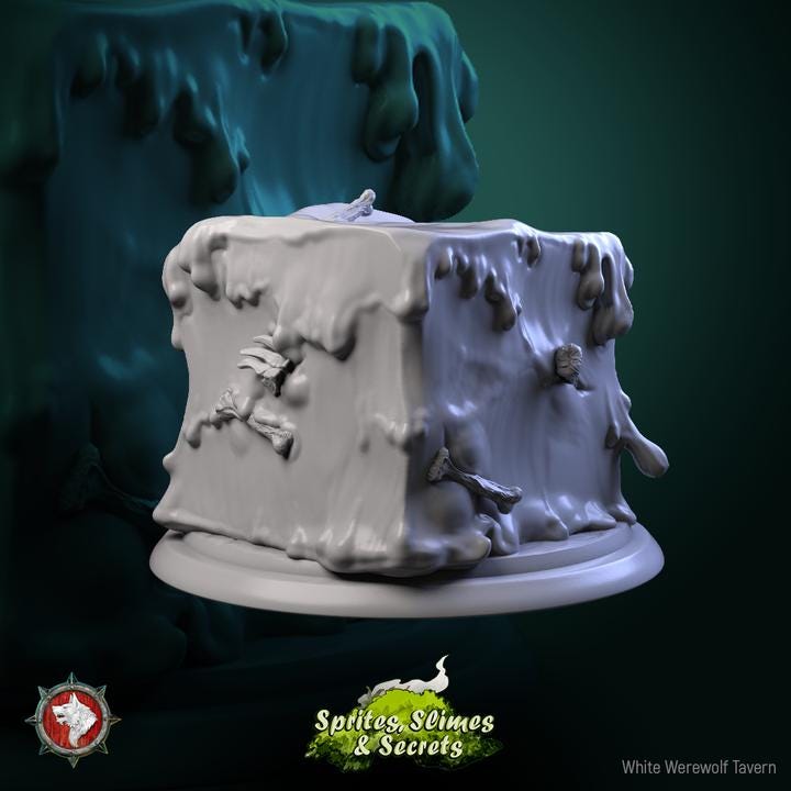 Jelly Set - 32mm Scale - Unpainted Miniature for DnD, Pathfinder, Tabletop RPGs - White Werewolf Tavern