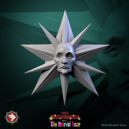 Circus Masks - 32mm Scale - Unpainted Miniature for DnD, Pathfinder, Tabletop RPGs, and Dioramas - White Werewolf Tavern