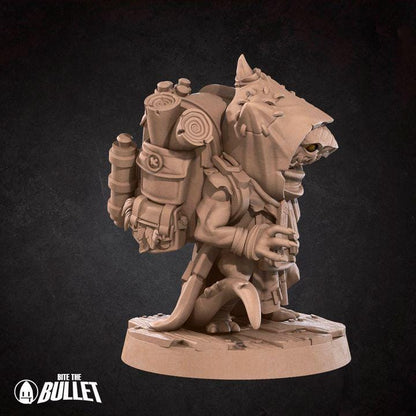 Kobold Witch - 32mm, 35mm Scale - Unpainted Miniature for DnD, Pathfinder, Tabletop RPGs - Bite the Bullet