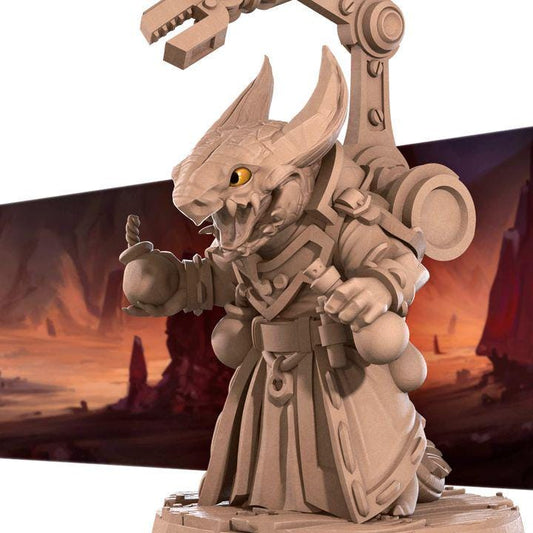 Kobold Inventor - 32mm, 35mm Scale - Unpainted Miniature for DnD, Pathfinder, Tabletop RPGs - Bite the Bullet