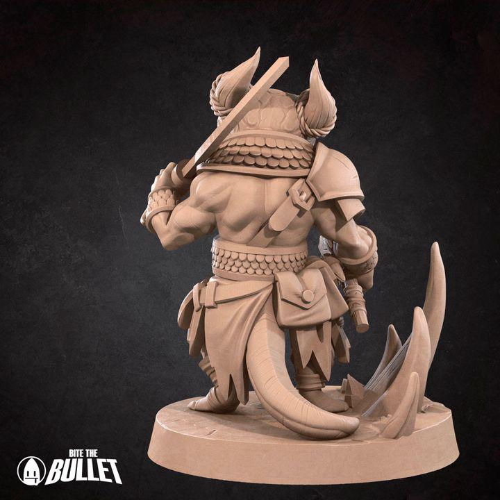 Kobold Raider - 32mm, 35mm Scale - Unpainted Miniature for DnD, Pathfinder, Tabletop RPGs - Bite the Bullet