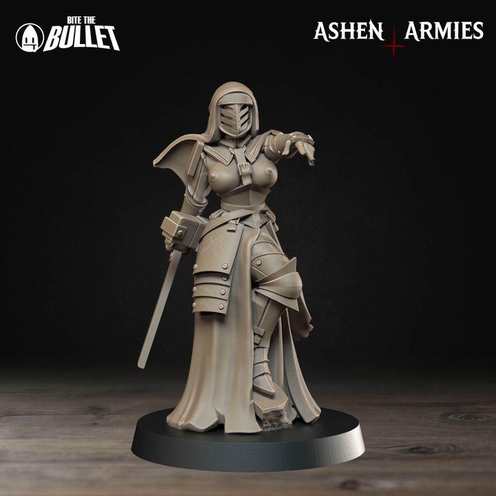 Remedios, Combat Medic - Bullet Crusade Pinup - 32mm, 35mm Scale - Unpainted Miniature for DnD, Pathfinder, Tabletop RPGs - Bite the Bullet