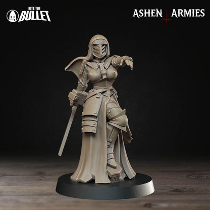 Remedios, Combat Medic - Bullet Crusade Pinup - 32mm, 35mm Scale - Unpainted Miniature for DnD, Pathfinder, Tabletop RPGs - Bite the Bullet