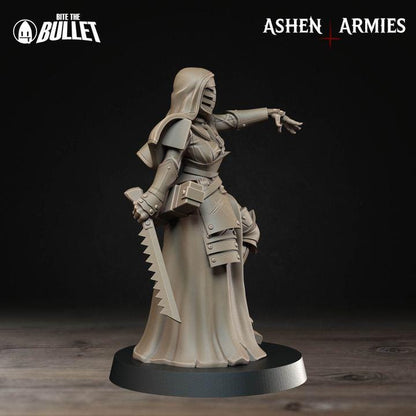 Remedios, Combat Medic - Bullet Crusade Pinup - 32mm, 35mm Scale - Unpainted Miniature for DnD, Pathfinder, Tabletop RPGs - Bite the Bullet