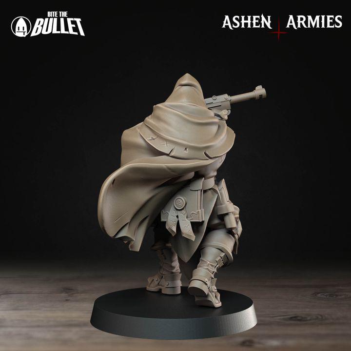 Sniper Cleric - Bullet Crusade - 32mm, 35mm Scale - Unpainted Miniature for DnD, Pathfinder, Tabletop RPGs - Bite the Bullet