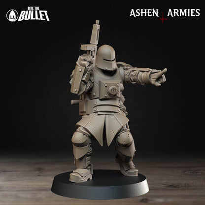 Combat Engineer - Bullet Crusade - 32mm, 35mm Scale - Unpainted Miniature for DnD, Pathfinder, Tabletop RPGs - Bite the Bullet