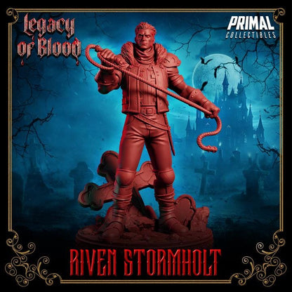 Riven Stormholt, Legacy of Blood - 28mm, 32mm, 75mm Scale - Unpainted Miniature for DnD, Pathfinder, Tabletop RPGs - Primal Collectibles