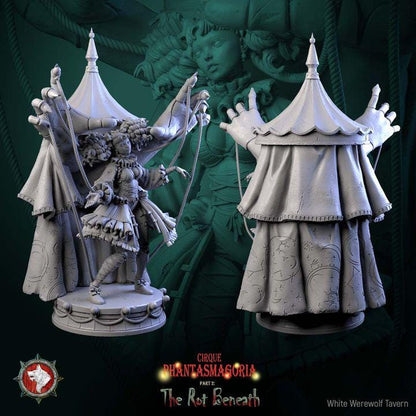 Mimette, Marionette Maiden - 32mm, 75mm Scale - Unpainted Miniature for DnD, Pathfinder, Tabletop RPGs - White Werewolf Tavern