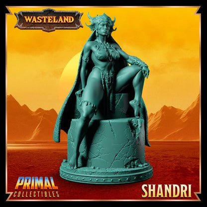 Sorcerer Queen, Shandri - 28mm, 32mm, 75mm Scale - Unpainted Miniature for DnD, Pathfinder, Tabletop RPGs & Dioramas - Primal Collectibles