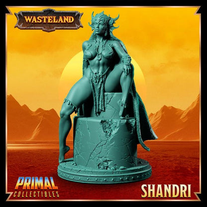 Sorcerer Queen, Shandri - 28mm, 32mm, 75mm Scale - Unpainted Miniature for DnD, Pathfinder, Tabletop RPGs & Dioramas - Primal Collectibles