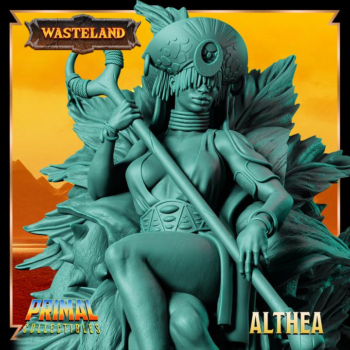 Sorcerer Queen, Althea - 28mm, 32mm, 75mm Scale - Unpainted Miniature for DnD, Pathfinder, Tabletop RPGs & Dioramas - Primal Collectibles