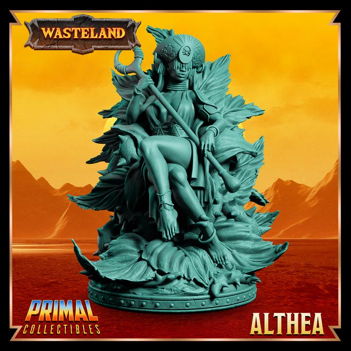 Sorcerer Queen, Althea - 28mm, 32mm, 75mm Scale - Unpainted Miniature for DnD, Pathfinder, Tabletop RPGs & Dioramas - Primal Collectibles