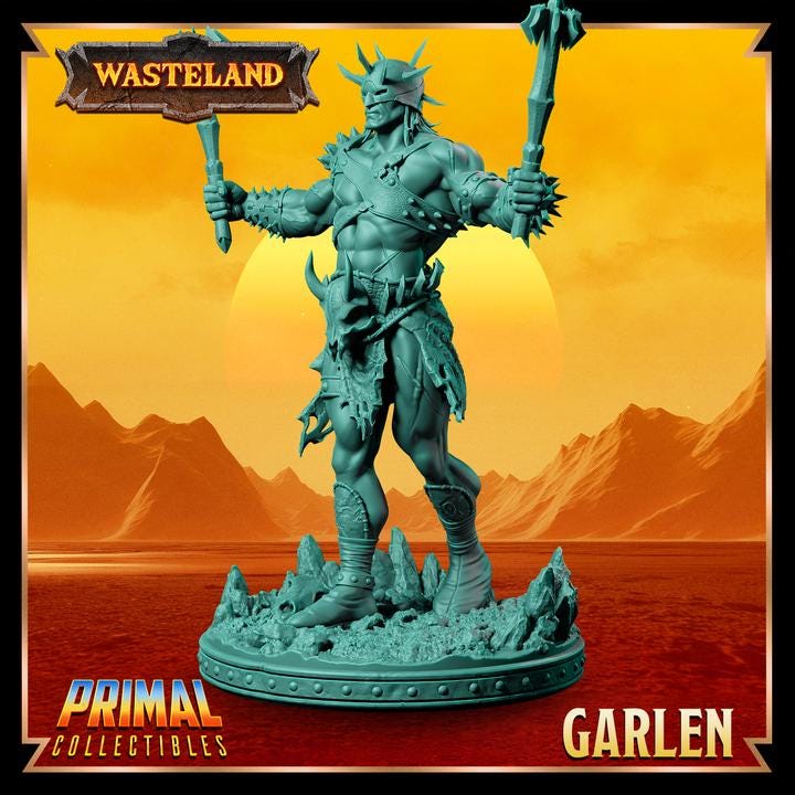 Psionist, Garlen - 28mm, 32mm, 75mm Scale - Unpainted Miniature for DnD, Pathfinder, Tabletop RPGs, and Dioramas - Primal Collectibles