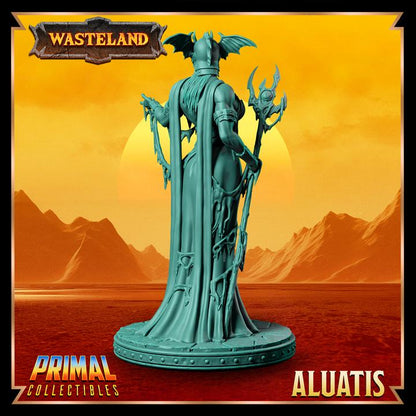 Human Warlock, Aluatis - 28mm, 32mm, 75mm Scale - Unpainted Miniature for DnD, Pathfinder, Tabletop RPGs &d Dioramas - Primal Collectibles