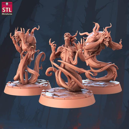 Tortured Souls, Ghost Miniatures - 32mm Scale - Unpainted Miniature for DnD, Pathfinder, Tabletop RPGs - STL Miniatures